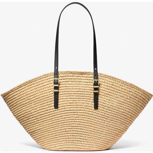 MK Grand cabas Isa en paille crocheté à la main - Michael Kors - MICHAEL Michael Kors - Modalova