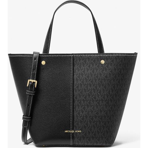 MK Cabas Flora de taille moyenne en cuir grainé avec logo Signature - Michael Kors - MICHAEL Michael Kors - Modalova