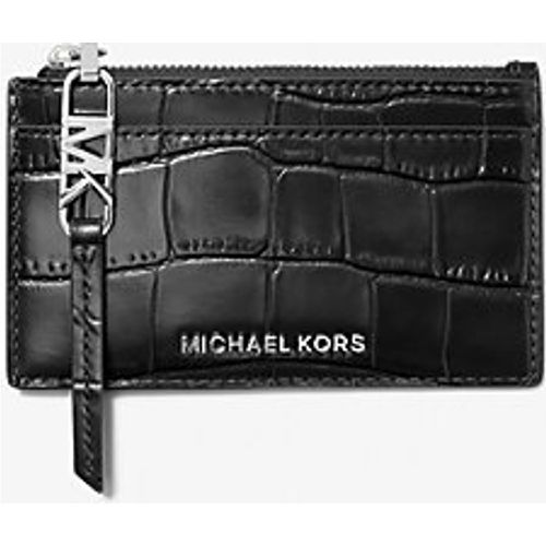 MK Petit porte-cartes Empire en cuir effet crocodile en relief - Michael Kors - MICHAEL Michael Kors - Modalova