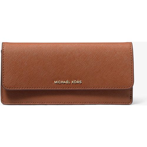 MK Grand portefeuille Jet Set en cuir saffiano avec bouton-pression sur le devant - Michael Kors - MICHAEL Michael Kors - Modalova
