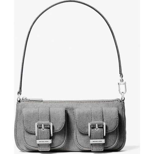 MK Petite pochette Zoe en denim - Michael Kors - MICHAEL Michael Kors - Modalova