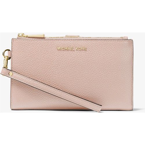 MK Portefeuille Adele en cuir grainé pour smartphone - Michael Kors - MICHAEL Michael Kors - Modalova