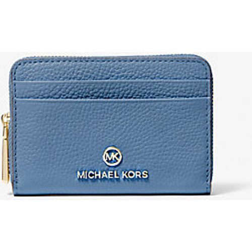 MK Petit portefeuille Jet Set en cuir grainé - BLEU FRANÇAIS (Bleu) - Michael Kors - MICHAEL Michael Kors - Modalova