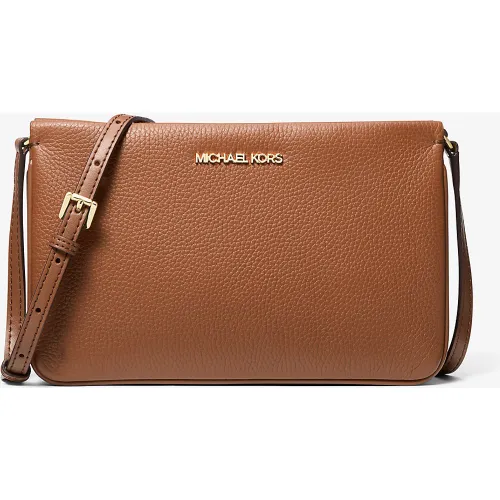 MK Grand sac à bandoulière Jet Set en cuir grainé - Michael Kors - Michael Kors Outlet - Modalova