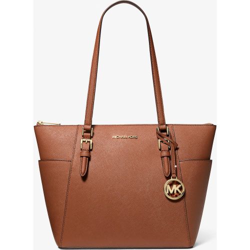 MK Grand cabas Charlotte en cuir saffiano avec glissière supérieure - Michael Kors - Michael Kors Outlet - Modalova