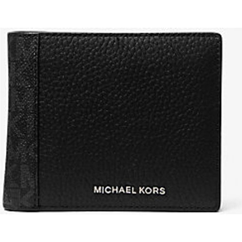 MK Portefeuille compact Hudson en cuir avec logo Signature et porte-monnaie - Michael Kors - Michael Kors Mens - Modalova