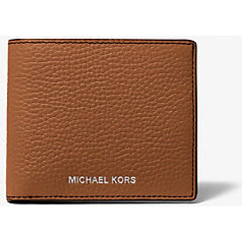 MK Portefeuille compact Hudson fin en cuir grainé - Michael Kors - Michael Kors Mens - Modalova