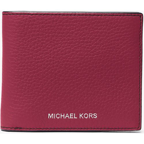 MK Portefeuille compact Hudson en cuir grainé - Michael Kors - Michael Kors Mens - Modalova