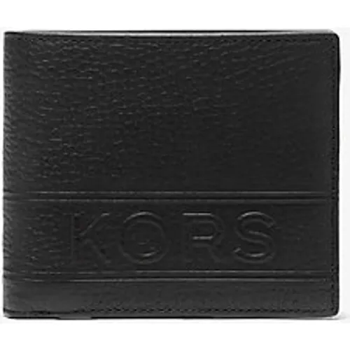 MK Portefeuille compact Hudson en cuir grainé avec porte-monnaie - - Michael Kors - Michael Kors Mens - Modalova