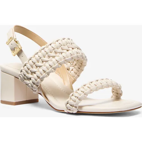 MK Sandale Audrina tressée à talon épais - Michael Kors - MICHAEL Michael Kors - Modalova