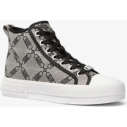 MK Basket montante Evy en jacquard à logo Empire - - Michael Kors - MICHAEL Michael Kors - Modalova