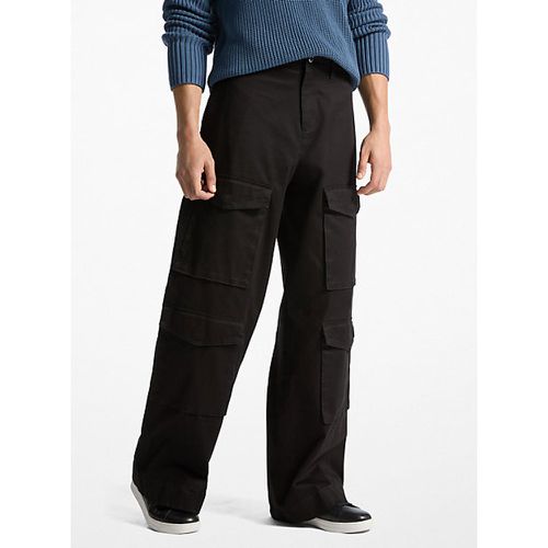 MK Pantalon cargo à jambes larges en coton extensible - Michael Kors - Michael Kors Mens - Modalova