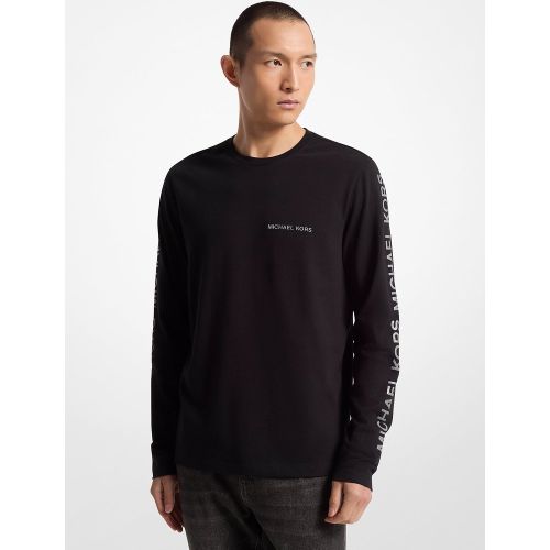 MK T-shirt à manches longues en coton - Michael Kors - Michael Kors Mens - Modalova
