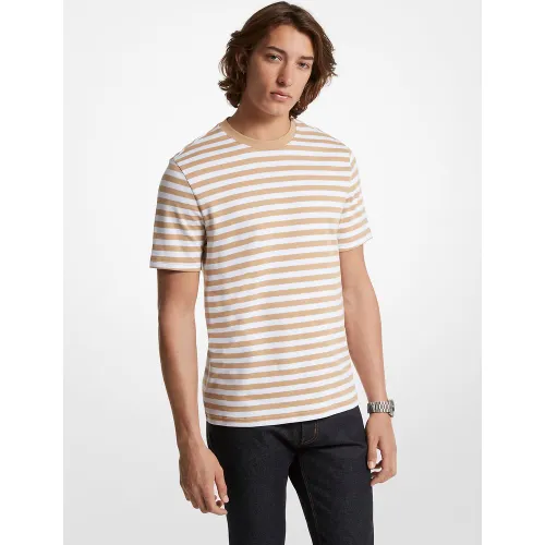 MK T-shirt en coton Pima à rayures - Michael Kors - Michael Kors Mens - Modalova