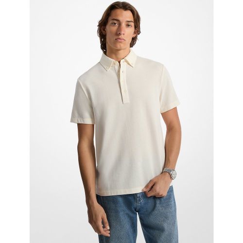MK Polo Oxford en piqué de coton mélangé - Michael Kors - Michael Kors Mens - Modalova