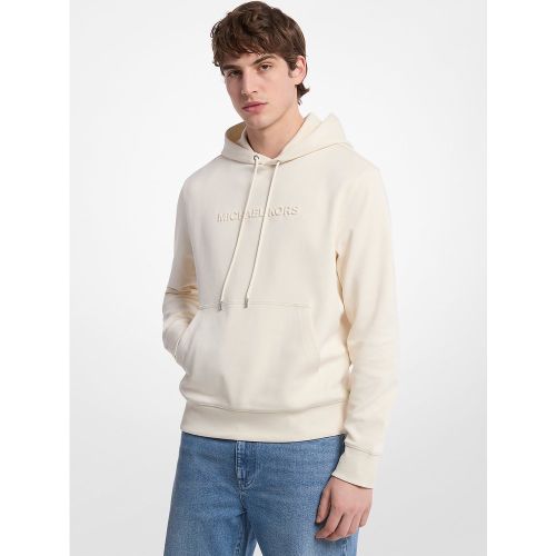 MK Pull à capuche en mélange de coton avec logo en relief - Michael Kors - Michael Kors Mens - Modalova