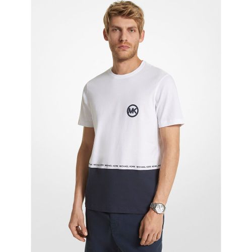 MK T-shirt en coton à logo bicolore - Michael Kors - Michael Kors Mens - Modalova