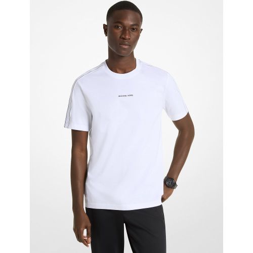 MK T-shirt en coton avec bandes à logos - Michael Kors - Michael Kors Mens - Modalova