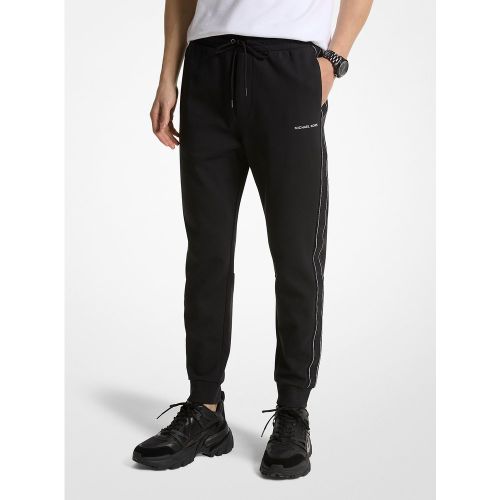 MK Pantalon de jogging en mélange de coton avec bande à logos - Michael Kors - Michael Kors Mens - Modalova