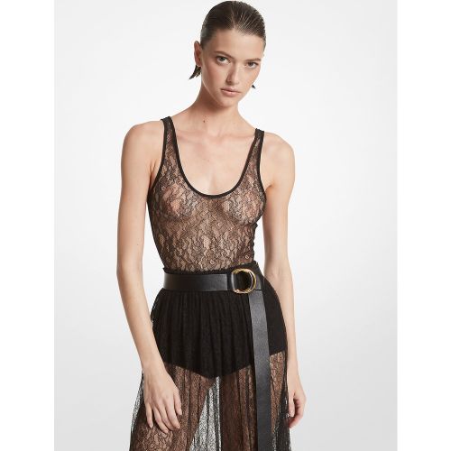 MK Body en dentelle chantilly extensible - Michael Kors - MICHAEL KORS COLLECTION - Modalova