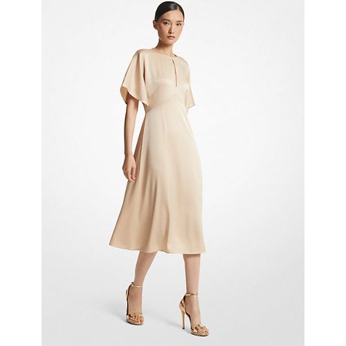 MK Robe mi-longue en crêpe et ponte extensible - Michael Kors - MICHAEL Michael Kors - Modalova