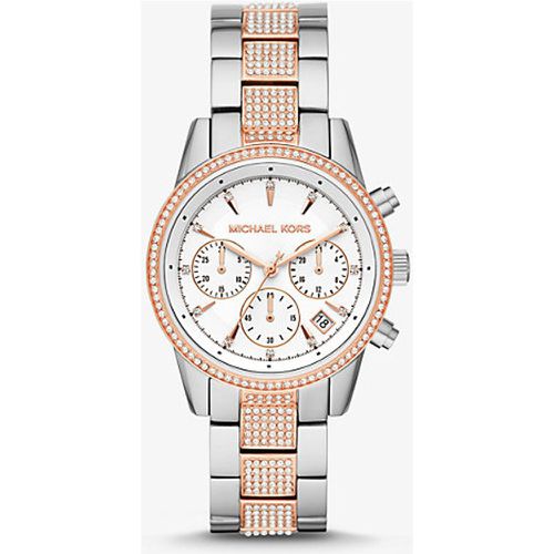 MK Montre Ritz bicolore à pierres pavées - Michael Kors - Modalova