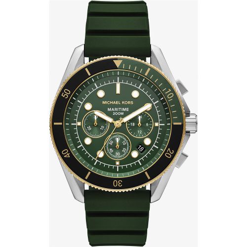 MK Montre Maritime bicolore surdimensionnée en silicone - Michael Kors - Modalova