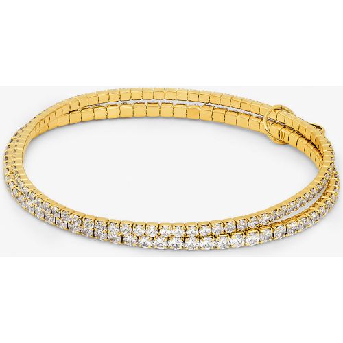 MK Bracelet tennis double en laiton plaqué en métal précieux - Michael Kors - Modalova