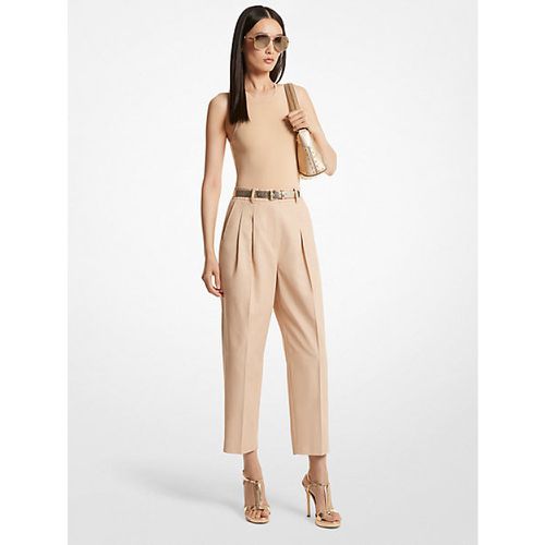 MK Pantalon court en mélange de coton sergé - Michael Kors - MICHAEL Michael Kors - Modalova