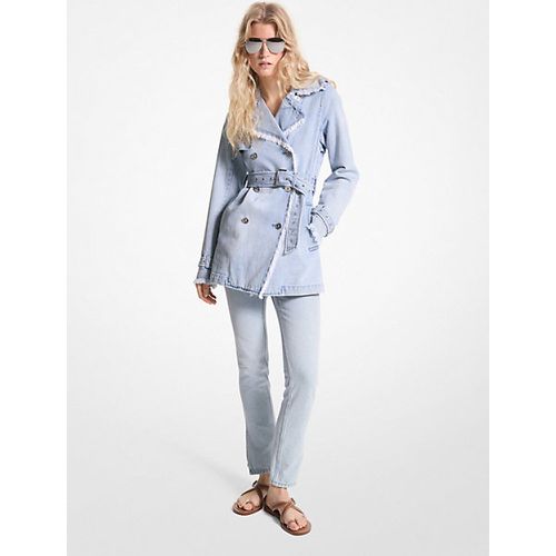 MK Trench en denim effiloché - Michael Kors - MICHAEL Michael Kors - Modalova