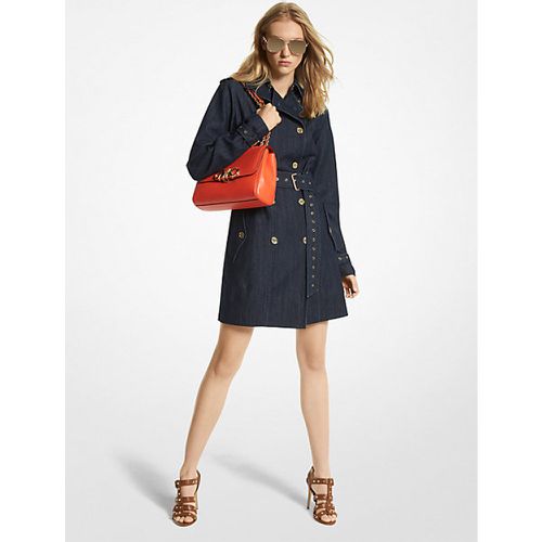 MK Trench à ceinture en denim extensible - Michael Kors - MICHAEL Michael Kors - Modalova