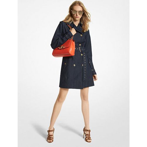 MK Trench à ceinture en denim extensible - Michael Kors - MICHAEL Michael Kors - Modalova