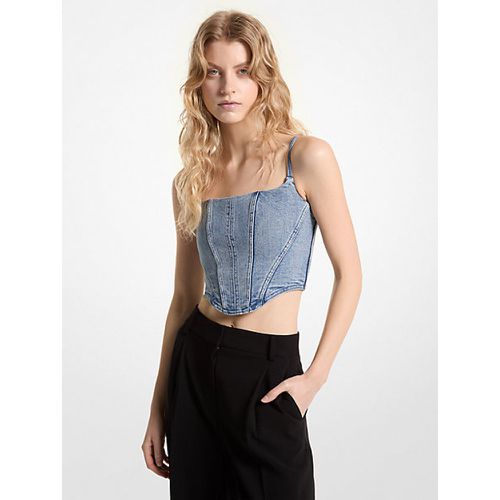 MK Bustier en denim extensible - Michael Kors - MICHAEL Michael Kors - Modalova