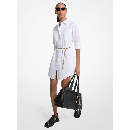 MK Robe chemise en coton extensible à ceinture - Michael Kors - MICHAEL Michael Kors - Modalova