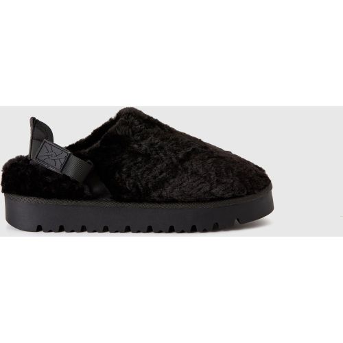Benetton, Sabot En Fourrure Synthétique, taille , Noir - United Colors of Benetton - Modalova