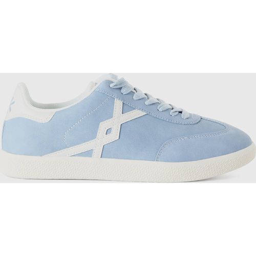 Benetton, Sneakers Basses En Tissu Enduit, taille 35, Bleu Ciel - United Colors of Benetton - Modalova