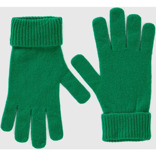 Benetton, Gants Verts En Pure Laine Mérinos, taille OS, Vert - United Colors of Benetton - Modalova