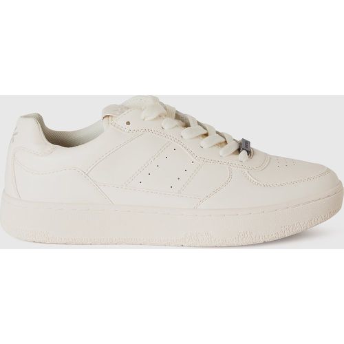 Benetton, Sneakers Basses Effet Suédé, taille 37, Crème - United Colors of Benetton - Modalova