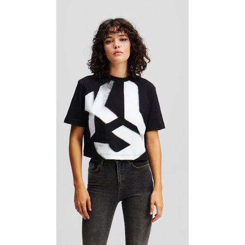 T-shirt Effet Délavé Klj Monogram, , , Taille: XL - Karl Lagerfeld - Modalova