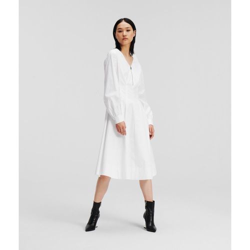 Robe-chemise À Fermeture Zippée Sur Le Devant, , , Taille: X38 - Karl Lagerfeld - Modalova