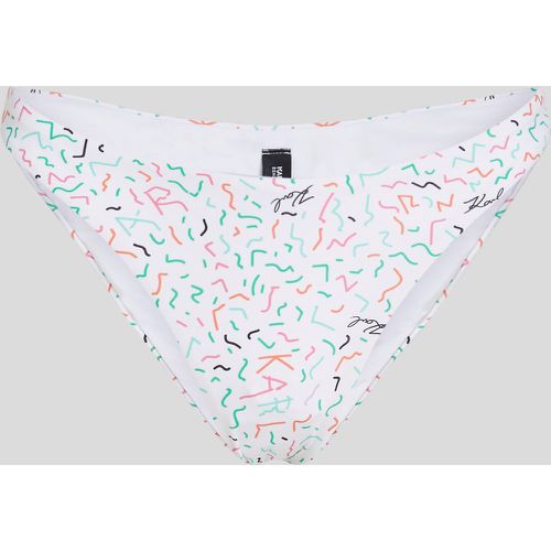 Bas De Bikini À Imprimé Géométrique Avec Échancrure Haute Au Niveau Des Jambes, , , Taille: XL - Karl Lagerfeld - Modalova