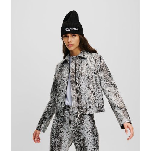 Veste En Simili-cuir Impprimé Peau De Serpent, , , Taille: L - KL Jeans - Modalova