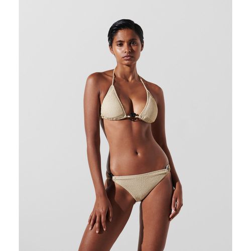 Haut De Bikini Triangle En Lurex À Breloque En Forme D'éventail, , /, Taille: XL - Karl Lagerfeld - Modalova