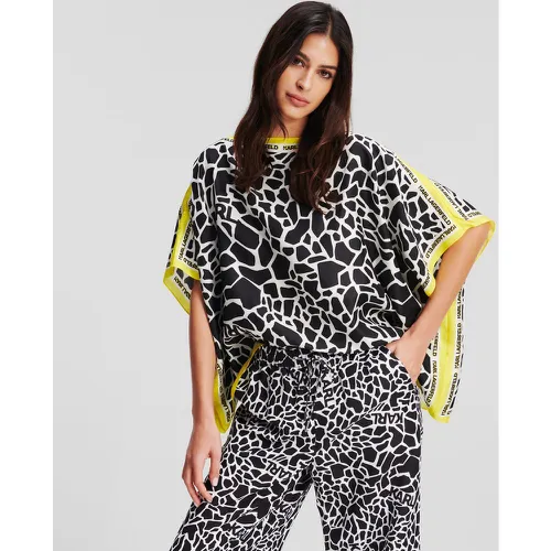 Chemisier Tunique En Soie Avec Imprimé Girafe, , / , Taille: XM_L - Karl Lagerfeld - Modalova