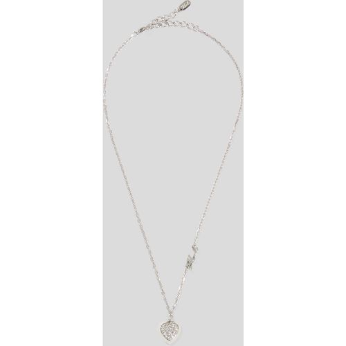 Collier À Breloque En Forme De Cœur Pavé, , , Taille: L00 - Karl Lagerfeld - Modalova