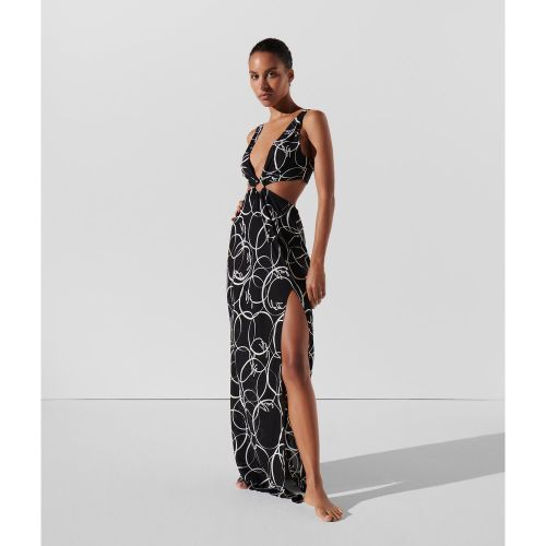 Robe De Plage Maxi Imprimé Cercles, , /, Taille: L - Karl Lagerfeld - Modalova