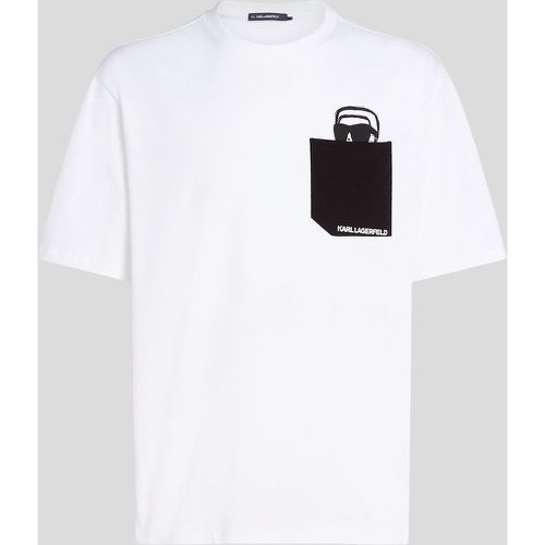 T-shirt À Poche Avec Motif Partiellement Caché Ikon, , , Taille: XL - Karl Lagerfeld - Modalova