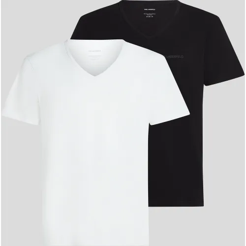 Karl Logo V-neck T-shirt – 2-pack, , /, Taille: XL - Karl Lagerfeld - Modalova