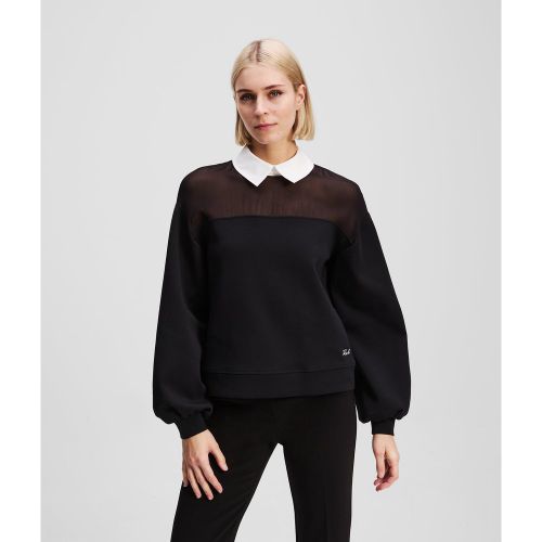 Poplin Collar Sweatshirt, , , Taille: XL - Karl Lagerfeld - Modalova