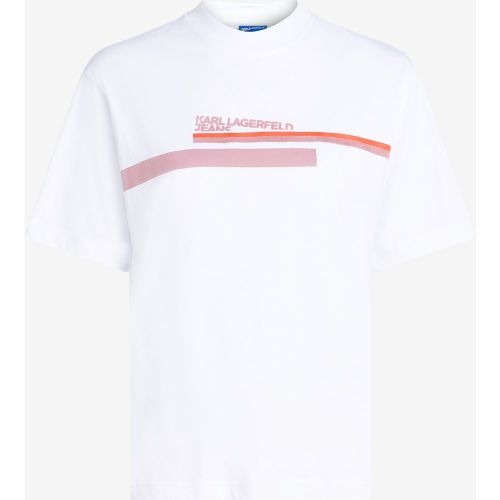 T-shirt À Rayures Avec Logo, , , Taille: XL - Karl Lagerfeld - Modalova